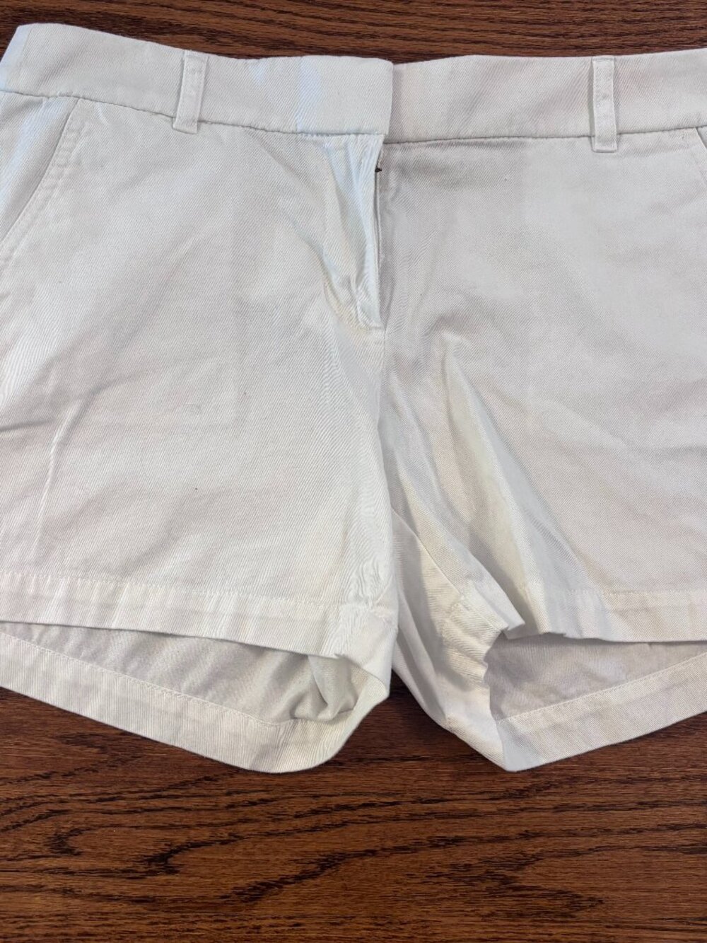 J Crew white chino 5" shorts